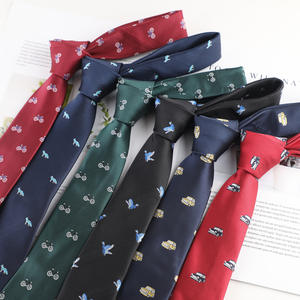 Hombres Jacquard Casual Flaco 6cm Ancho <span class=keywords><strong>Corbata</strong></span> Trajes masculinos Accesorio Animal Impreso Telas de poliéster Corbatas - Product Image 2