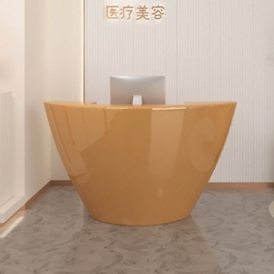 Factory Wholesale Simple <strong>Modern</strong> Small Front <strong>Desk</strong> Reception Counter Beauty Salon Hotel Clinic <strong>Information</strong> <strong>Desk</strong> - Product Image 1