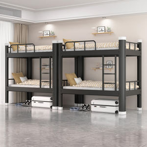 Двухъярусная металлическая кровать с лестницей - Product Image 1