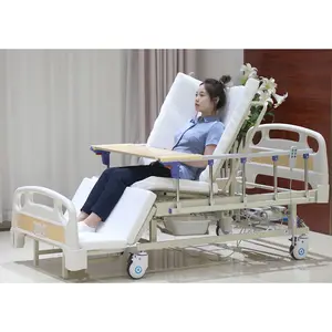 Camas de hospital médico multifuncional para pacientes cama de enfermería multifunción eléctrica cama médica de 5 funciones