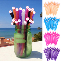 Fournitures de fête d'enterrement de vie de jeune fille, décorations de fête de poule, pénis de mariage adulte paille en plastique paille de boisson de nuit pour filles, vente en gros