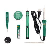 SATA 03780 - Ensemble d'outils de réparation électrique de base - 25 pièces - Ensemble d'outils de soudage manuel avec fer à souder