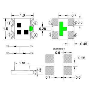 1615 RGB <span class=keywords><strong>LED</strong></span> אדום ירוק כחול דיודה רכיבית פולטת אור דיודה פולטת אור RGB LEDs - Product Image 2