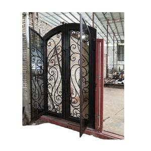 Porte d'entrée en fer de style américain Porte décorative en fonte pour maisons à coupure thermique - Product Image 5