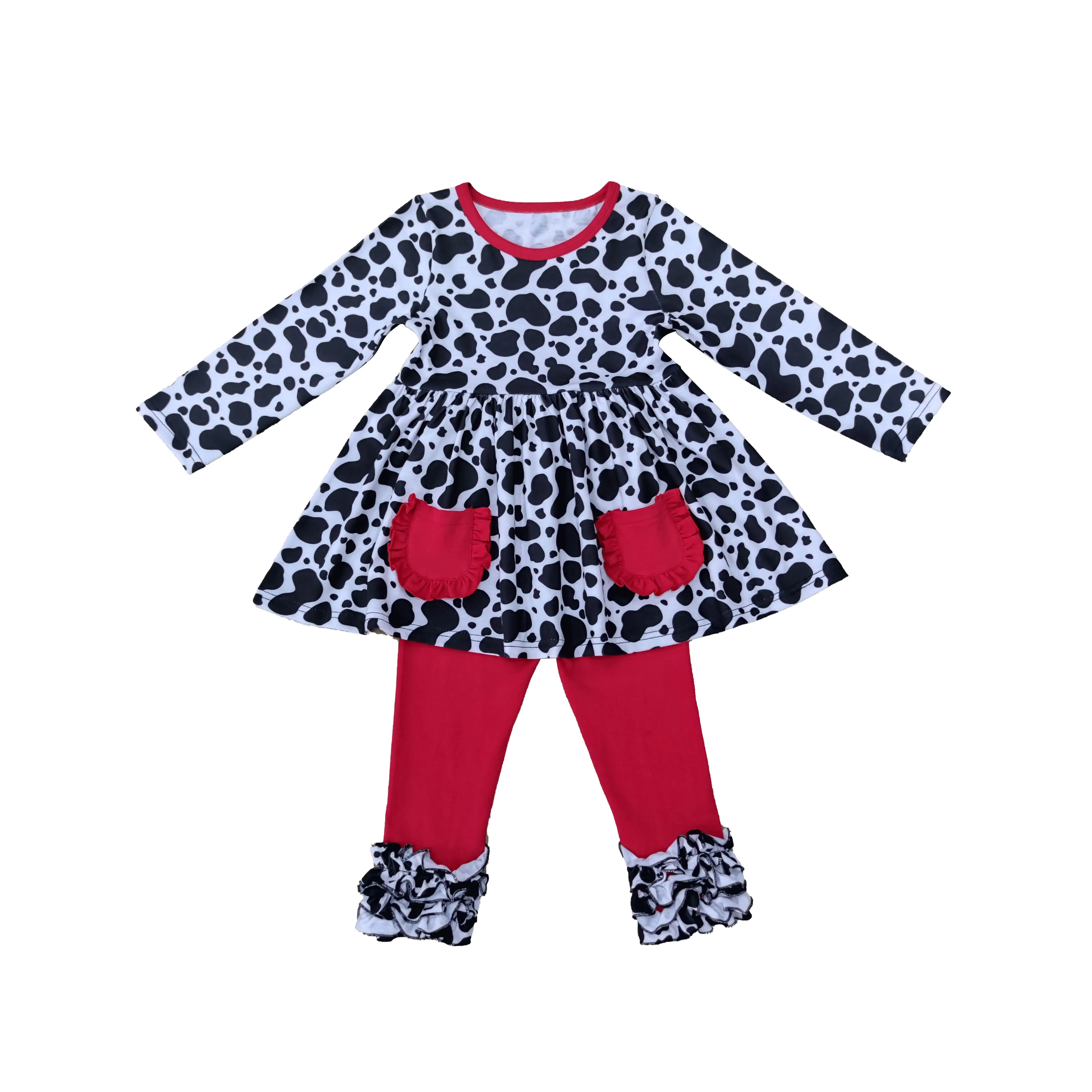 Wholesale Toddler christmas clothing boutique outfits 2020 baby set girls clothing