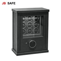JB hochwertige schwarze Umlaufbahn Holz Schmucks cha tulle 6 9 12 Slots Uhr Wickler Lagerung automatische Schublade 3 in 1 Lager Patent Design