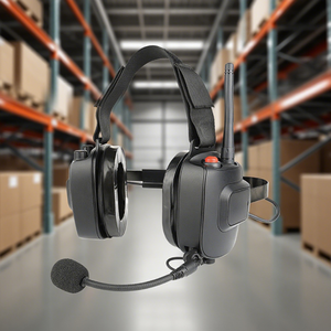 Chuyên nghiệp tiếng ồn hủy bỏ phía sau-The-Head Heavy Duty tai nghe với Built-in Two-way radio, cho xây dựng & kho - Product Image 2