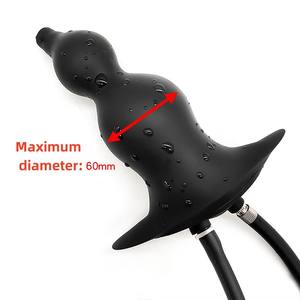 Semprotan air steker Anal tiup pembersih Enema Anal Dilator Anus Dildo silikon <span class=keywords><strong>Buttplug</strong></span> Expander mesin cuci - Product Image 4