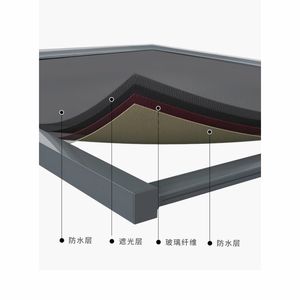 Auvent rétractable d'extérieur sans rails latéraux, installation facile, pare-soleil élégant et pratique - Product Image 3