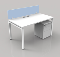 Table de bureau convertible moderne personnalisable en usine, mobilier de bureau, poste de travail cubique en bois pour 4 personnes