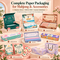 Boîte d'emballage de mahjong texturée mate, résistante aux traces de doigts, magnétique, pour jeu de mahjong américain, boîte en papier, coffret cadeau pour tuiles, jetons et dés