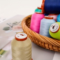 Benang Jahit Poliester 40/2 100% 500 Yard 5 Warna Paket Benang Jahit Tangan & Mesin Kecepatan Tinggi Grosir