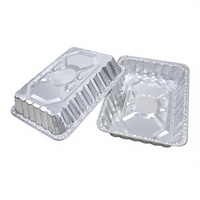 Grande plaque de cuisson rectangulaire en aluminium, pleine profondeur, résistante au four, jetable, écologique, de qualité alimentaire, pour rôtir un poulet entier ou faire du barbecue