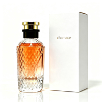 Flacon de parfum en verre facetté gaufré diamant 100 ml, vide, à fond épais, avec pulvérisateur, impression personnalisée, couleur personnalisée, OEM
