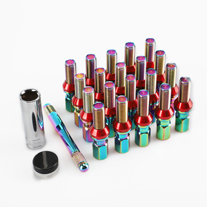 น็อตล้อ Getitall ขนาด 12 มม. x 1.5 เกลียว M12 x 1.5 สีแดงดำ สำหรับเปลี่ยนซ่อมดุมล้อ - Product Image 3