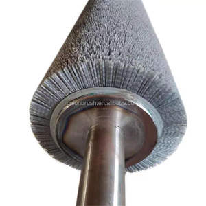 Rodillo abrasivo de pulido, cepillo cilíndrico, eje de acero, rodillo de cepillo de alambre abrasivo - Product Image 2