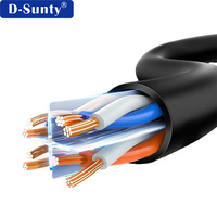 Cable de Red para Exteriores de 1m/5m/30m/100m, Alta Velocidad 1Gbps, 26AWG, Cobre Desnudo, ROHS, Cat6 UTP/FTP/SFTP, Cable de Internet RJ45 para PC