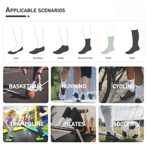 Calcetines Deportivos Personalizados con Logotipo, de Algodón, Blancos y Negros, para Hombre y Mujer, Material Dryfit para Exteriores - Product Image 3