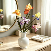 Fleurs d'iris artificielles réalistes à longue tige, faites à la main, pour la remise des diplômes, les mariages, la maison, le bureau, centre de table esthétique – Vente chaude