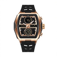 Montre multifonctionnelle tendance Sanda Live-Stream Bestseller avec cadran à aiguilles, bracelet en silicone, sport, étanche 5 ATM, réveil, pour homme, en zinc