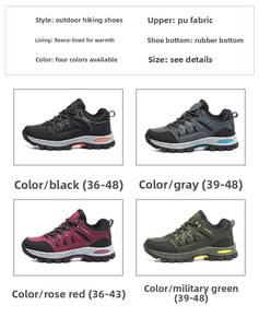 <span class=keywords><strong>Scarpe</strong></span> Sportive Casual Unisex per Escursionismo, Scarponi <span class=keywords><strong>da</strong></span> Montagna, Calzature per <span class=keywords><strong>Trekking</strong></span> e Backpacking con Suola in Gomma per l'Inverno - Product Image 4