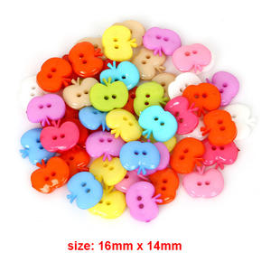 Schattige Cartoon 2 Gat Gekleurd Fruit Groente Ontwerp Naaien Plastic Knop Voor Babykleding - Product Image 3