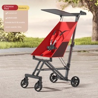 Poussette de voyage légère de qualité supérieure, pliable, pour avion, avec pare-soleil, harnais de sécurité pour enfants de 0 à 6 ans