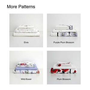 Home Textile for Kids <strong>Teenager</strong> 100% Cotton 200T Flower Printed Modern Woven Duvet Cover Flat Sheet Set - Product Image 2