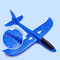Avion planeur à inertie pour enfants, jouet d'extérieur, avion manuel à fonctions de vol circulaire, avion en mousse à lancer, pour garçons et filles de 14 ans, 48 cm