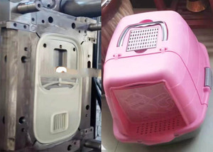 <span class=keywords><strong>Injection</strong></span> plastique PET chien maison moule chat chariot boîte moule Cag chien Cage maison animal de compagnie transporteur moule - Product Image 5