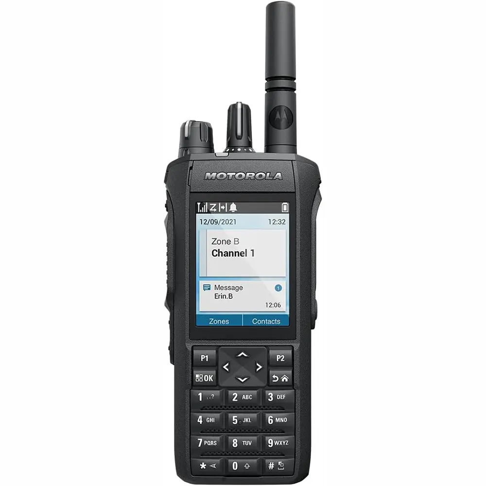 R7 r7a Radio dua arah portabel, walkie talkie portabel 4W untuk motorola