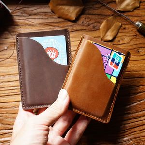 Full Grain Cowhide Leather Card Holder - Durable & Elegant