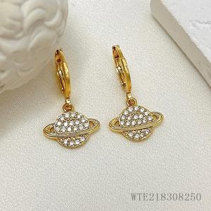 Boucles d'oreilles goutte zircon plaqué or 18 carats à la mode pour femmes cadeau univers mansing star - Product Image 5