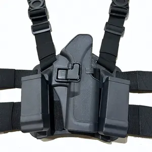 Tactic Holster China Combat Adjustable Plastic Drop Leg Holster Gun Pouch flashlight torch holster Hunting Accessories