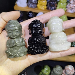 Offre Spéciale : Petit Bouddha Bébé en Cristal Naturel Mélangé pour Méditation et Guérison, Idéal pour Ornements DIY - Product Image 4