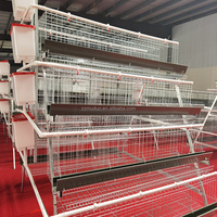 Équipement d'Élevage Type A, Cages à Poulets de Chair 3 Niveaux pour 96 Poussins, Cage de Ponte pour Ferme Avicole