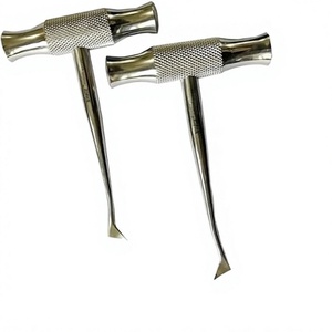 Juego de elevadores dentales de barra transversal, izquierdo y derecho, con agarre moleteado, plateados, instrumentos quirúrgicos manuales Clase I - Product Image 1