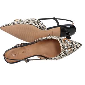 Escarpins Slingback Tamaris Donna Beige Noir Talon 4 cm Taille 41 - Product Image 6