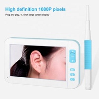 Endoscope otoscope portatif intelligent visuel de choix d'oreille de ménage de 3.9mm avec l'affichage d'écran, caméra d'endoscope d'oreille