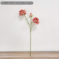 Vente en gros de tiges de roses artificielles Diana de 73 cm, couleur orange corail, toucher réaliste, fausses roses pour bouquet de mariage, décoration de vase à domicile