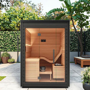 صنع في الصين 2-4 أشخاص خشب هيملوك صلب مربع ساونا بخار جاف في الهواء الطلق مع تسخين 9 كيلو وات للاستخدام في الشقة ساونا في الهواء الطلق - Product Image 6