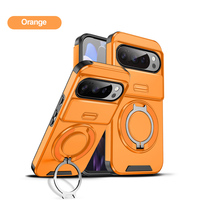 Étui de téléphone magnétique durable de qualité supérieure avec support anneau, cache-caméra coulissant, protection intégrale antichoc pour Google Infinix