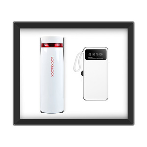 Ensemble de tasses isothermes Lock & Lock en acier inoxydable, design minimaliste portable, cadeau d'affaires avec logo personnalisable - Product Image 1