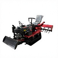 Mini tracteur chenillé certifié Euro 5 CE pour terres arides, tracteur agricole 35 CV 2 roues motrices, moteur à engrenages avec pompe intégrée