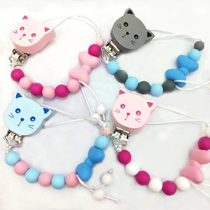 En gros mode bébé <span class=keywords><strong>dentition</strong></span> <span class=keywords><strong>sucette</strong></span> clip silicone <span class=keywords><strong>sucette</strong></span> clip chaîne pour bébé - Product Image 1