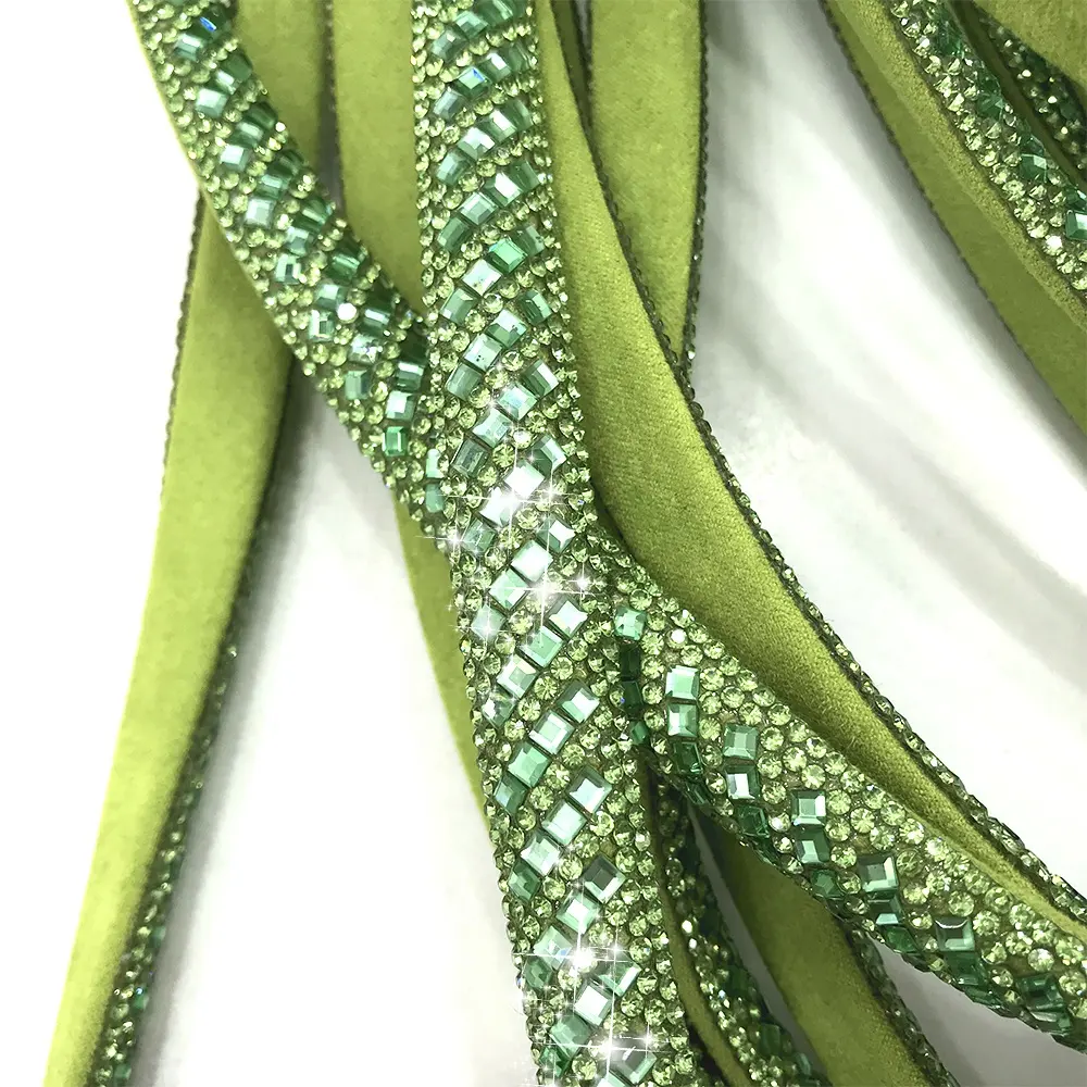 S560 corde en strass cristal strass cordon de chaussure strass rayures chaussures décoration corde en cristal