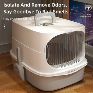 Fully Enclosed <strong>Cat</strong> Litter Box PP Plastic Material Easy to Clean Detachable Splash Proof <strong>Cat</strong> <strong>Toilet</strong> Pet Supplies Wholesale - Product Image 6