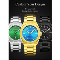 Coffret Montre Homme de Luxe en Acier Inoxydable avec Verre Saphir et Mouvement Quartz, Personnalisable avec Logo ODM, Fournisseur de Montres pour Cadeau et Mode