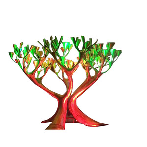 Jiahua Stainless Steel Illuminated <b>Tree</b> <b>Outdoor</b> Floor Mount Irregular Plant Sculpture Handmade Large Scale - Product Image 5