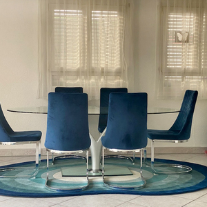 Tapis de salon rectangulaire, couleur unie, dégradé, luxe léger, fait main, moderne, rétro français, haut de gamme - Product Image 4